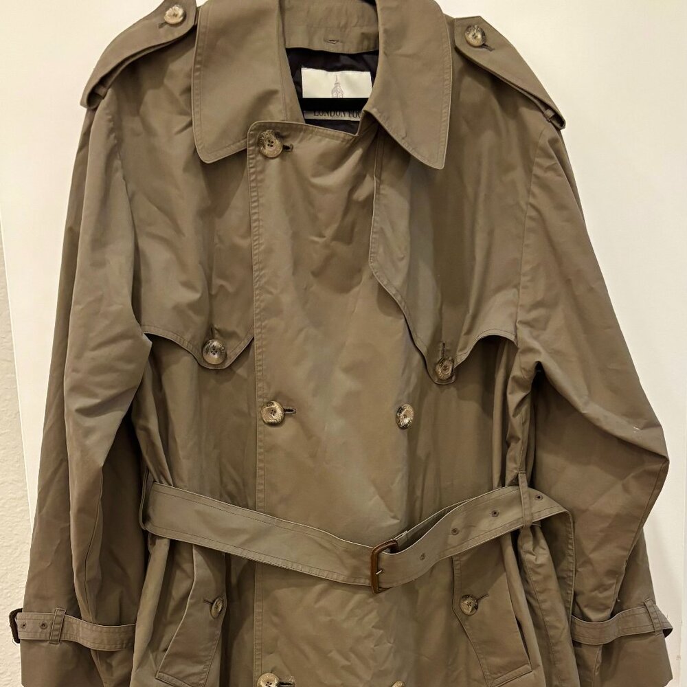 Vintage Classic Iconic tradional London Fog belted Trench Coat